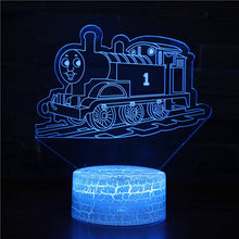 Load image into Gallery viewer, Train 3D USB Lamp Touch Remote Lampara Boys Christmas New Year Gift Bedroom Desk Beside Decora LED Sleeping Novelty Night Light
