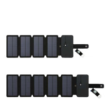 Load image into Gallery viewer, Folding 10W Solar Cells Charger 5V 2.1A USB Output Devices Portable Solar Panels for Smartphones
