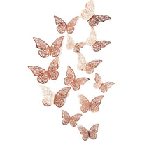 Load image into Gallery viewer, 12Pcs 4D Hollow Butterfly Wall Sticker DIY Home Decoration Wall Stickers wedding Party Wedding Decors Butterfly Kids Room Decors
