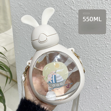 Load image into Gallery viewer, Water Bottle Water  Student Children Adult  with Straw Crossbody Plastic Cup
